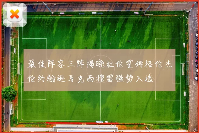 最佳阵容三阵揭晓杜伦霍姆格伦杰伦约翰逊马克西穆雷强势入选